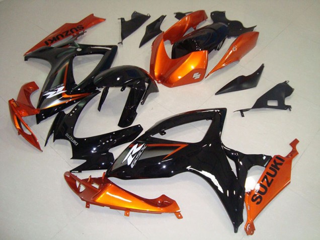 Negro Naranja Kits Completo Carenado Moto ABS Suzuki GSXR 750 K6 2006-2007 Negro Naranja Kits Completo Carenado Moto ABS Suzuki GSXR 750 K6 2006-2007