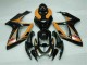 Negro Naranja Plástico Moto Suzuki GSXR 600 / 750 K6 2006-2007 Negro Naranja Plástico Moto Suzuki GSXR 600 / 750 K6 2006-2007