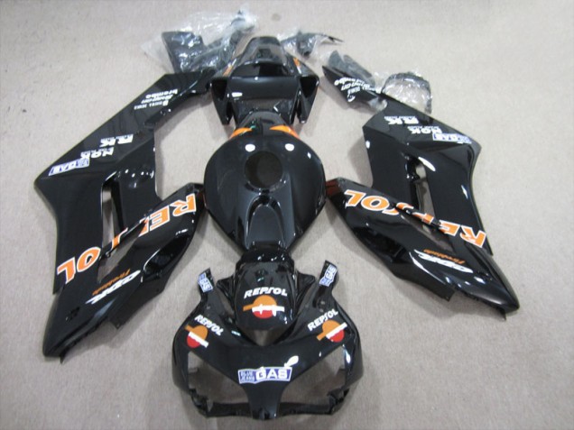 Negro Naranja Repsol ABS Moto Plástica Honda CBR 1000 RR 2004-2005 Negro Naranja Repsol ABS Moto Plástica Honda CBR 1000 RR 2004-2005