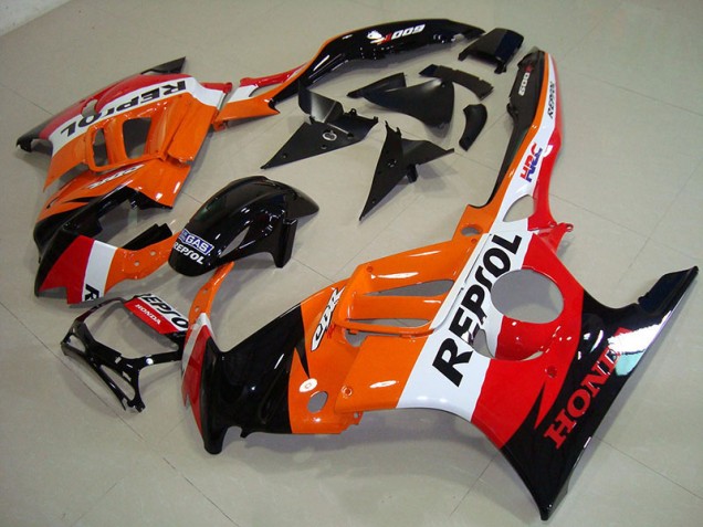 Negro Naranja Repsol Kit ABS Carenado Motocicleta Honda CBR 600 F3 1995-1998 Negro Naranja Repsol Kit ABS Carenado Motocicleta Honda CBR 600 F3 1995-1998