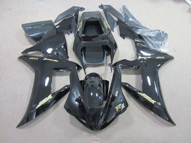 Negro Oro Calcomanías Carenado Moto Yamaha R1 2002-2003 Negro Oro Calcomanías Carenado Moto Yamaha R1 2002-2003