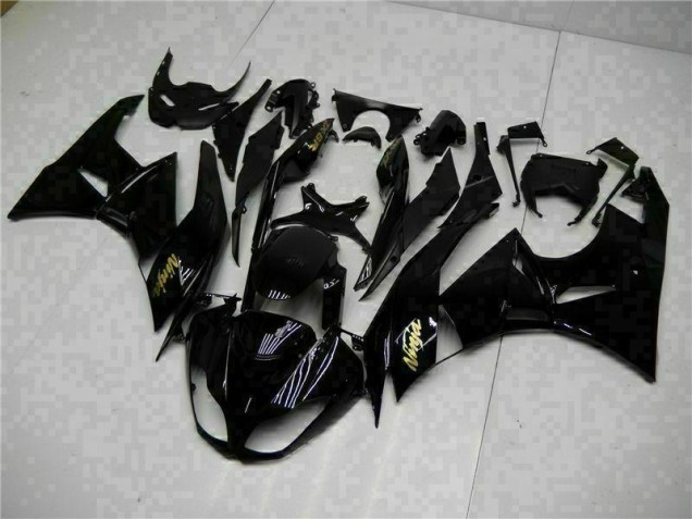 Negro Oro Ninja Carenado Moto Kawasaki ZX6R 2009-2012 Negro Oro Ninja Carenado Moto Kawasaki ZX6R 2009-2012