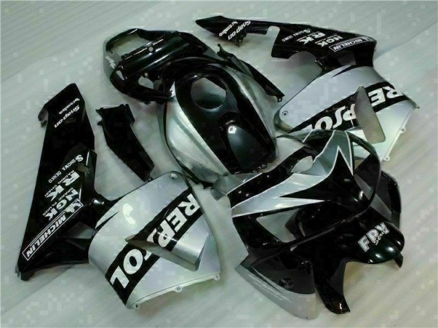 Negro Plata Repsol Carenado Moto Honda CBR 600 RR 2005-2006 Negro Plata Repsol Carenado Moto Honda CBR 600 RR 2005-2006