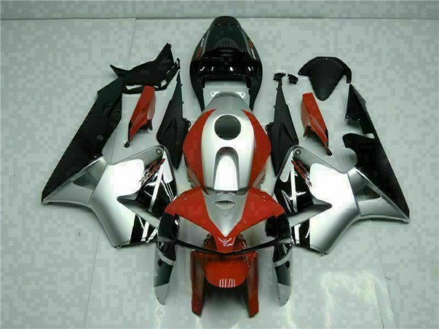 Negro Plata Rojo Carenado Moto Honda CBR 600 RR 2005-2006 Negro Plata Rojo Carenado Moto Honda CBR 600 RR 2005-2006
