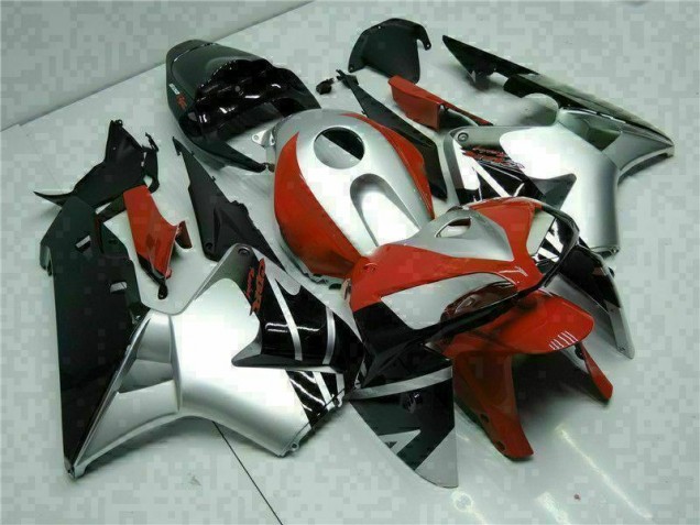 Negro Plata Rojo Carenado Moto Honda CBR 600 RR 2005-2006 Negro Plata Rojo Carenado Moto Honda CBR 600 RR 2005-2006