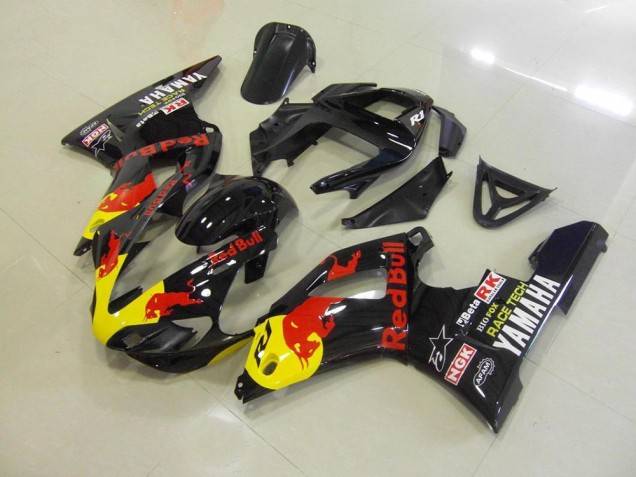 Negro Red Bull Carenado Moto Yamaha R1 2000-2001 Negro Red Bull Carenado Moto Yamaha R1 2000-2001