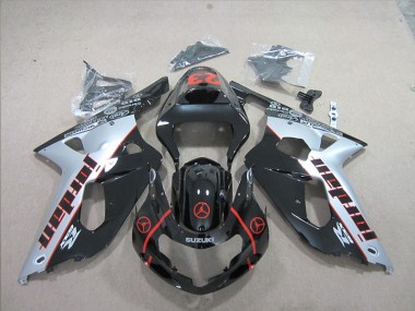 Negro Rojo 23 Carenado Moto Suzuki GSXR 600 K1 K2 K3 2001-2003