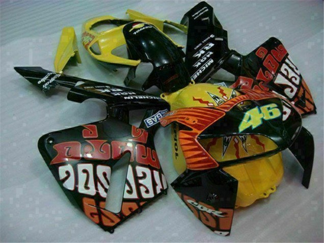 Negro Rojo Amarillo 46 Carenado Moto Honda CBR 600 RR 2005-2006 Negro Rojo Amarillo 46 Carenado Moto Honda CBR 600 RR 2005-2006