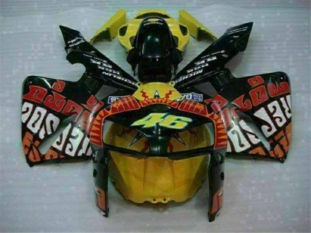 Negro Rojo Amarillo 46 Carenado Moto Honda CBR 600 RR 2005-2006 Negro Rojo Amarillo 46 Carenado Moto Honda CBR 600 RR 2005-2006