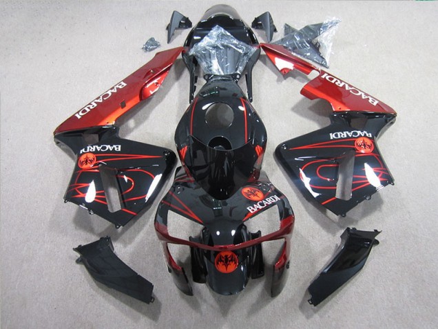 Negro Rojo BACARDI Carenado Moto Honda CBR 600 RR 2005-2006 Negro Rojo BACARDI Carenado Moto Honda CBR 600 RR 2005-2006