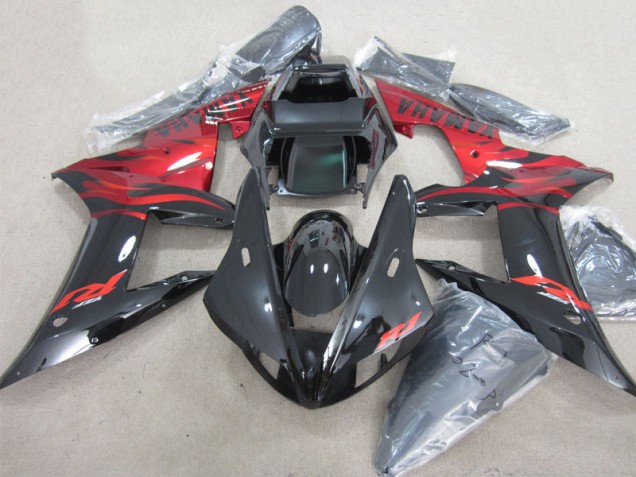 Negro Rojo Calcomanía Carenado Moto Yamaha R1 2002-2003 Negro Rojo Calcomanía Carenado Moto Yamaha R1 2002-2003