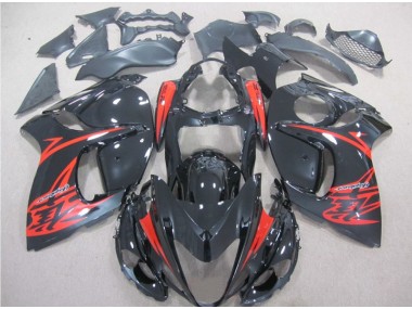 Negro Rojo Carenado Moto & Plástico Suzuki GSXR 1300 Hayabusa 2008-2019