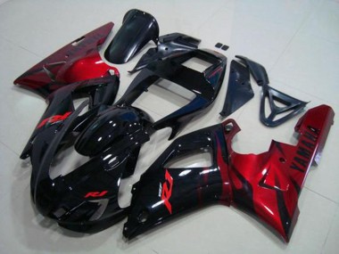 Negro Rojo Carenado Moto Yamaha R1 1998-1999