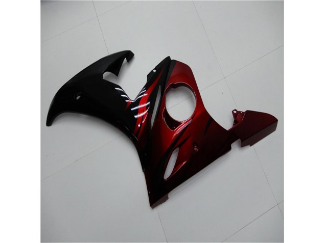 Negro Rojo Carenado Moto Yamaha R6 2003-2005 Negro Rojo Carenado Moto Yamaha R6 2003-2005