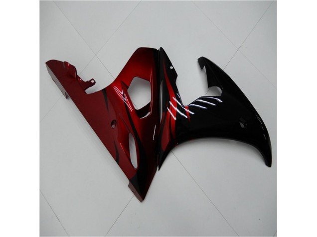 Negro Rojo Carenado Moto Yamaha R6 2003-2005 Negro Rojo Carenado Moto Yamaha R6 2003-2005