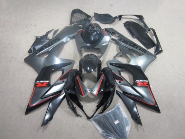 Negro Rojo Kit Carenado Inyección Suzuki GSXR 1000 K5 2005-2006
