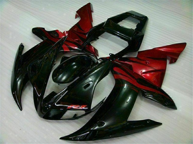 Negro Rojo Kit Carenado Moto Yamaha R1 2002-2003 Negro Rojo Kit Carenado Moto Yamaha R1 2002-2003