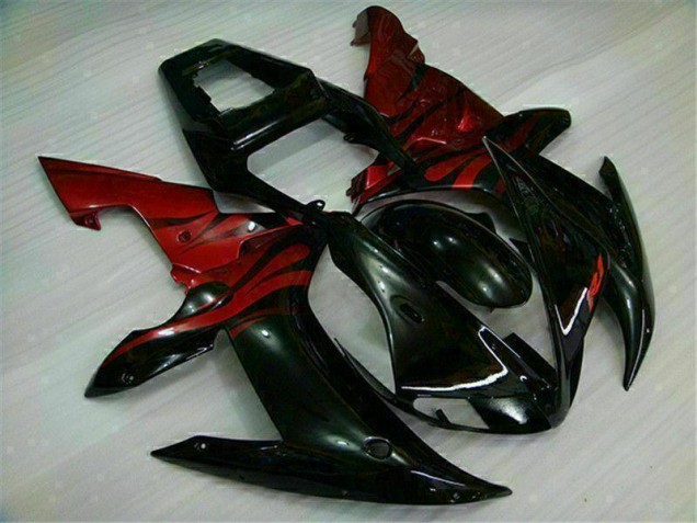 Negro Rojo Kit Carenado Moto Yamaha R1 2002-2003 Negro Rojo Kit Carenado Moto Yamaha R1 2002-2003