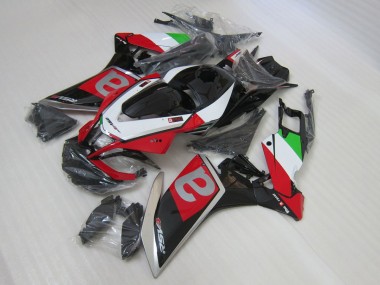 Negro Rojo Kit Completo Carenado Moto Aprilia RSV4 2009-2015