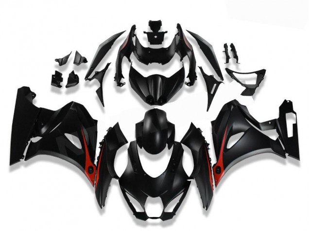Negro Rojo Kit Completo Carenado Moto Suzuki GSXR 1000 2017-2023 Negro Rojo Kit Completo Carenado Moto Suzuki GSXR 1000 2017-2023