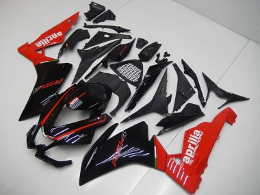 Negro Rojo Kits Completo Carenado Moto ABS Aprilia RSV4 2009-2015