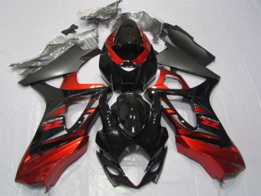Negro Rojo Kits Completo Carenado Moto ABS Suzuki GSXR 1000 K7 2007-2008