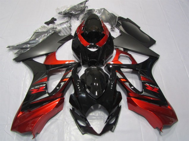 Negro Rojo Kits Completo Carenado Moto ABS Suzuki GSXR 1000 K7 2007-2008 Negro Rojo Kits Completo Carenado Moto ABS Suzuki GSXR 1000 K7 2007-2008