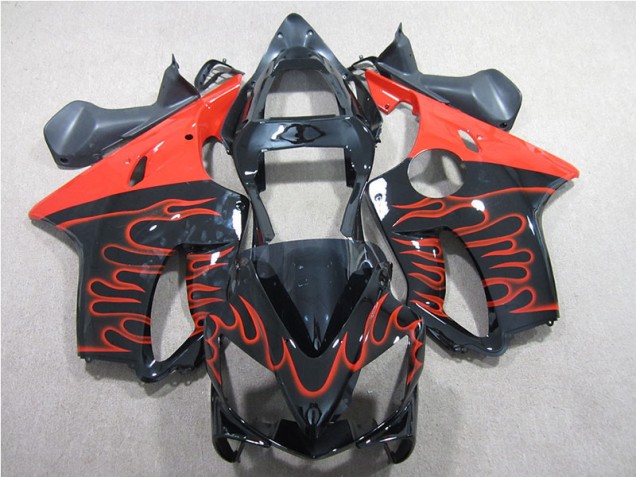 Negro Rojo Llama Carenado Moto Honda CBR 600 F4i 2001-2003 Negro Rojo Llama Carenado Moto Honda CBR 600 F4i 2001-2003