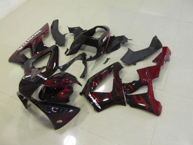 Negro Rojo Llama Carenado Moto Honda CBR 900 RR 929 2000-2001