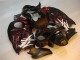 Negro Rojo Llama Carenado Moto Suzuki GSXR 1300 Hayabusa 1996-2007 Negro Rojo Llama Carenado Moto Suzuki GSXR 1300 Hayabusa 1996-2007