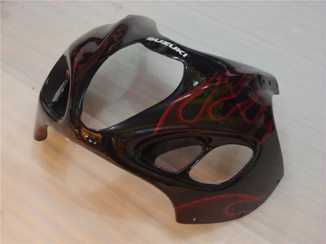 Negro Rojo Llama Carenado Moto Suzuki GSXR 1300 Hayabusa 1996-2007 Negro Rojo Llama Carenado Moto Suzuki GSXR 1300 Hayabusa 1996-2007