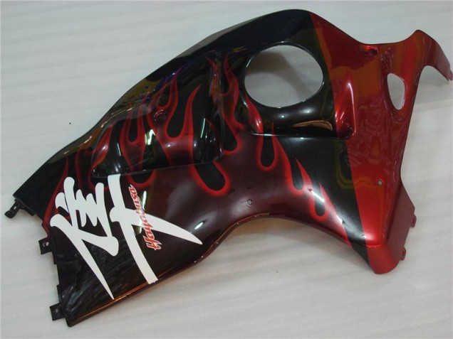 Negro Rojo Llama Carenado Moto Suzuki GSXR 1300 Hayabusa 1996-2007 Negro Rojo Llama Carenado Moto Suzuki GSXR 1300 Hayabusa 1996-2007