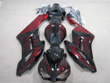 Negro Rojo Llama Kit Carenado ABS Completo Honda CBR 1000 RR 2004-2005