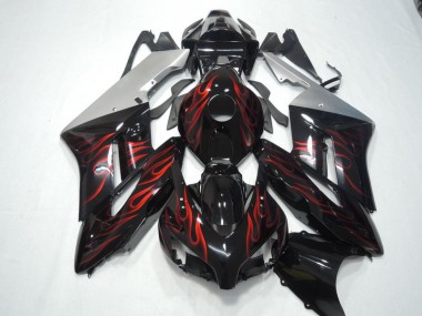Negro Rojo Llama Kit Carenado Moto Honda CBR 1000 RR 2004-2005