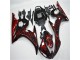 Negro Rojo Llama Plástico Moto Yamaha R6 2003-2005 Negro Rojo Llama Plástico Moto Yamaha R6 2003-2005