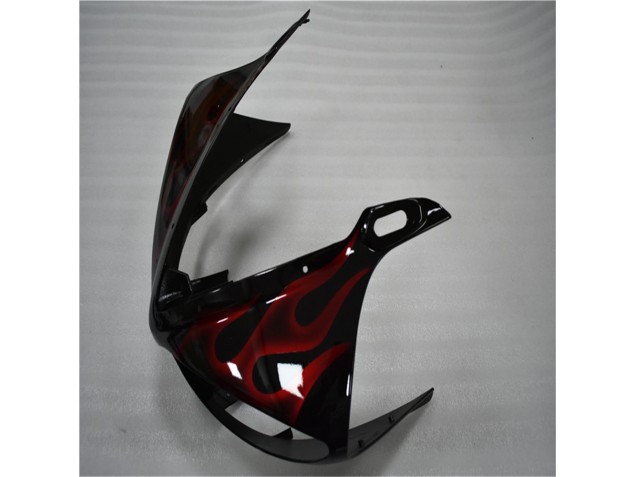 Negro Rojo Llama Plástico Moto Yamaha R6 2003-2005 Negro Rojo Llama Plástico Moto Yamaha R6 2003-2005