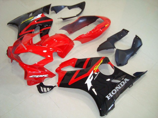 Negro Rojo Moto Plástica Honda CBR 600 F4i 2004-2007 Negro Rojo Moto Plástica Honda CBR 600 F4i 2004-2007
