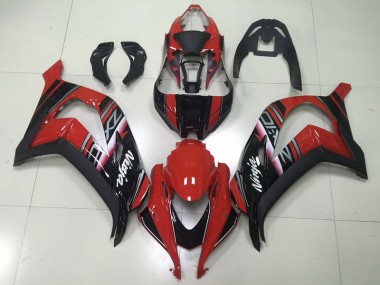 Negro Rojo Ninja Carenado Moto Kawasaki ZX10R 2016-2019
