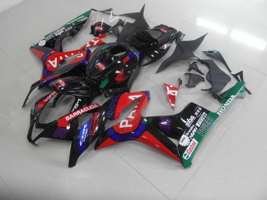 Negro Rojo Pata Carenado Moto Honda CBR 600 RR 2007-2008