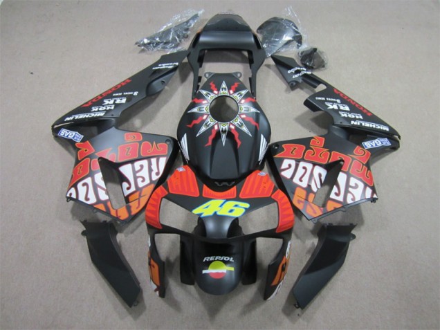 Negro Rojo Repsol 46 Carenado Moto Honda CBR 600 RR 2003-2004 Negro Rojo Repsol 46 Carenado Moto Honda CBR 600 RR 2003-2004