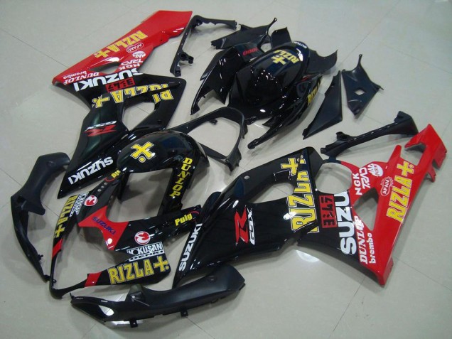 Negro Rojo Rizla Carenado Moto Suzuki GSXR 1000 K5 2005-2006 Negro Rojo Rizla Carenado Moto Suzuki GSXR 1000 K5 2005-2006