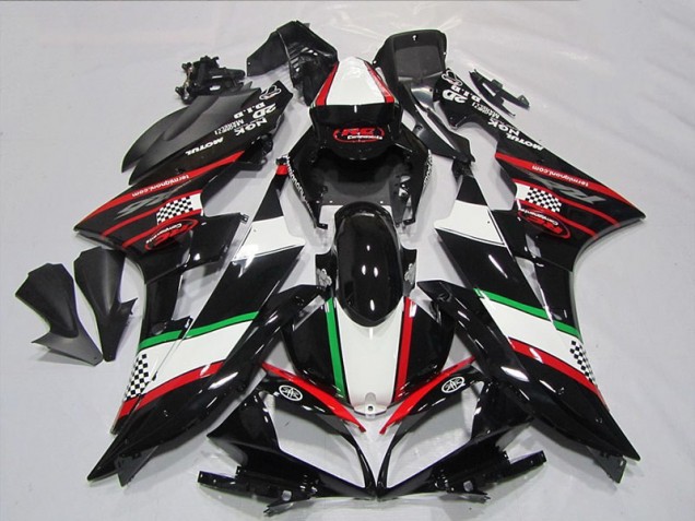 Negro Rojo Verde Carenado Moto Yamaha R6 2006-2007 Negro Rojo Verde Carenado Moto Yamaha R6 2006-2007