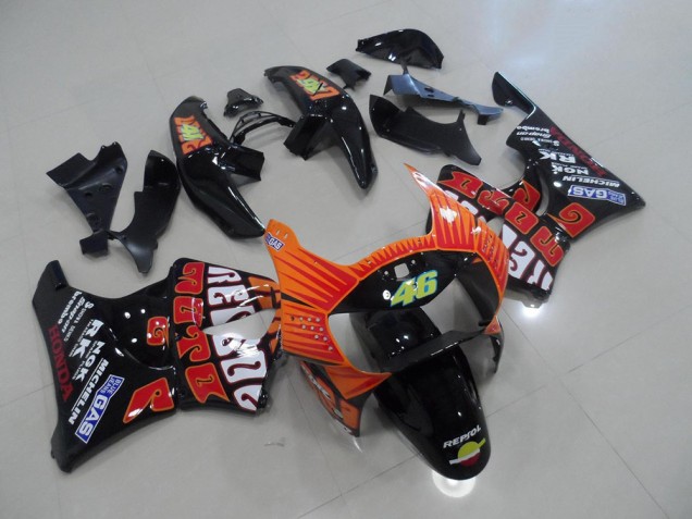 Negro Rossi Carenado Moto Honda CBR 900 RR 919 1998-1999 Negro Rossi Carenado Moto Honda CBR 900 RR 919 1998-1999