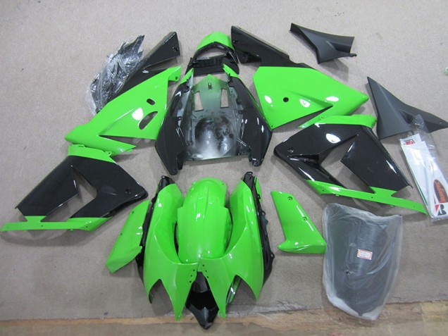 Negro Verde Carenado Moto Kawasaki ZX10R 2003-2005 Negro Verde Carenado Moto Kawasaki ZX10R 2003-2005