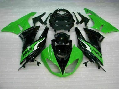 Negro Verde Carenado Moto & Plástico Kawasaki ZX6R 2009-2012
