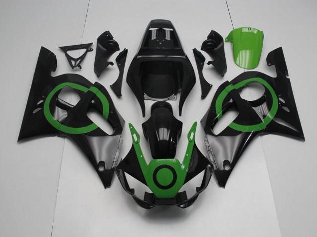 Negro Verde Círculo Carenado Moto Yamaha R6 1998-2002 Negro Verde Círculo Carenado Moto Yamaha R6 1998-2002