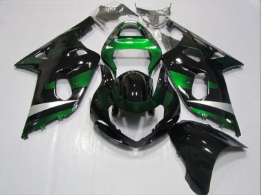 Negro Verde Inyección Kit Carenado Moto Suzuki GSXR 600 K1 K2 K3 2001-2003