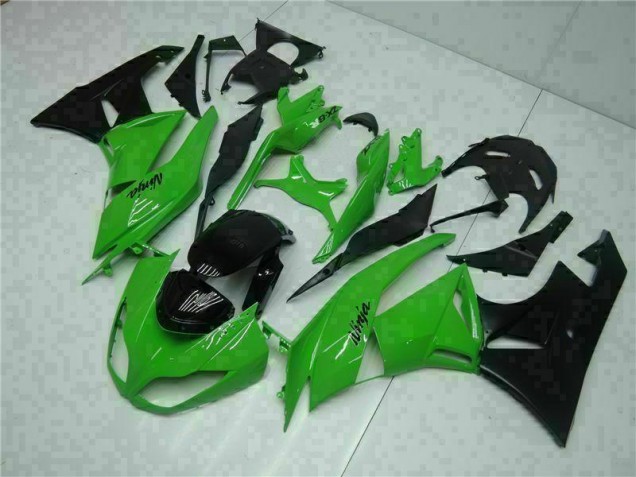 Negro Verde Kit Carenado Inyección Kawasaki ZX6R 2009-2012 Negro Verde Kit Carenado Inyección Kawasaki ZX6R 2009-2012