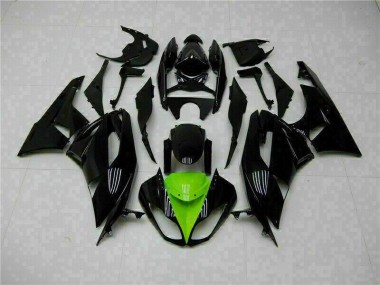 Negro Verde Kits Carenado Moto Kawasaki ZX6R 2009-2012