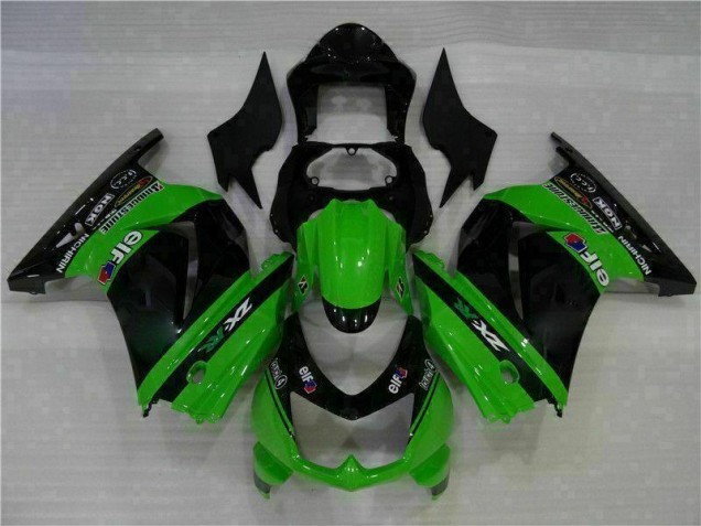 Negro Verde Plástico Moto Kawasaki EX250 2008-2012 Negro Verde Plástico Moto Kawasaki EX250 2008-2012